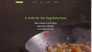 Cafe Vegetarian Pune Website Design